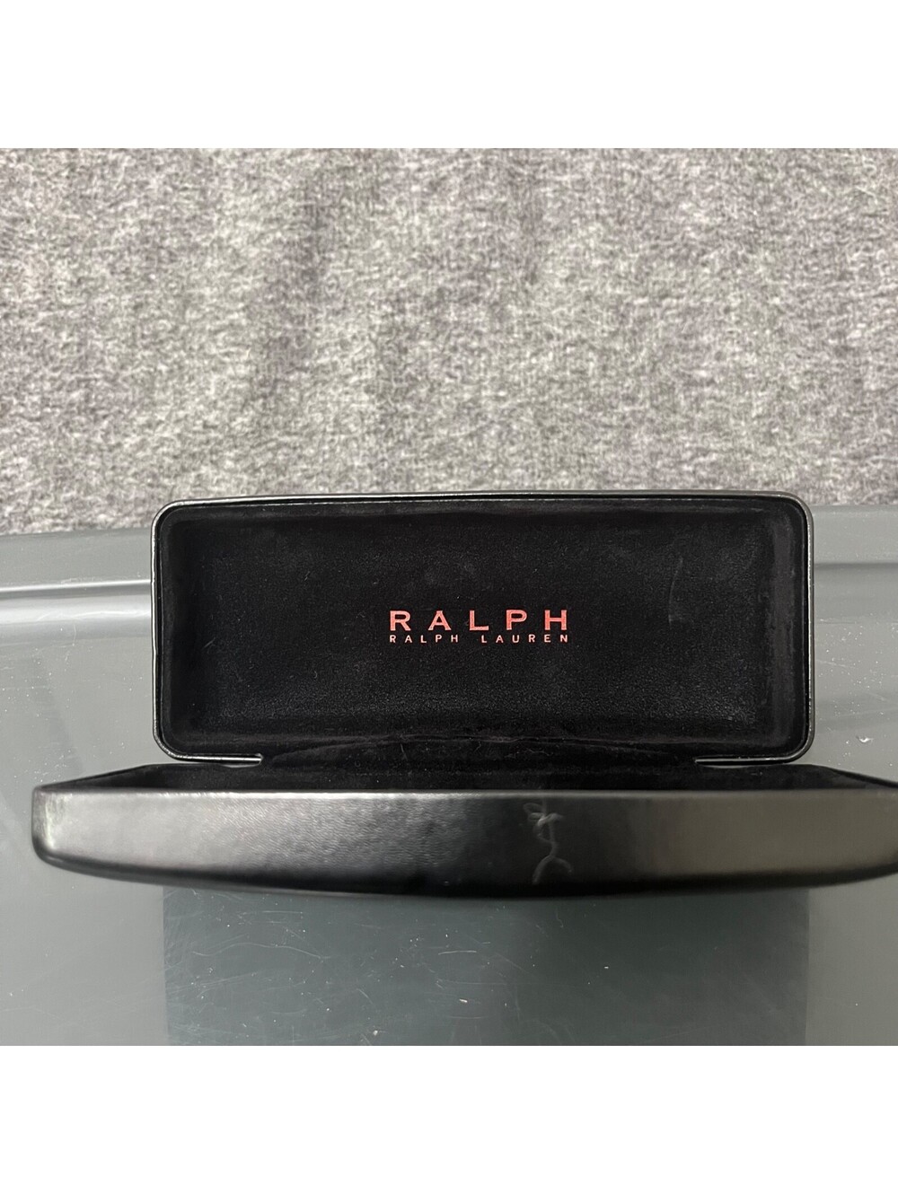 Ralph Lauren Hard Shell Designer Eye Glass Black Clam Shell CASE ONLY 6"
